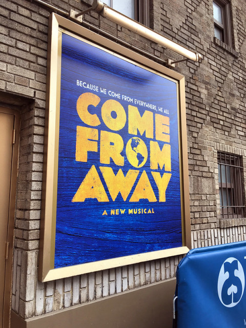 “Come From Away on Broadway” by Steam Pipe Trunk Distribution Venue, CC BY 2.0
